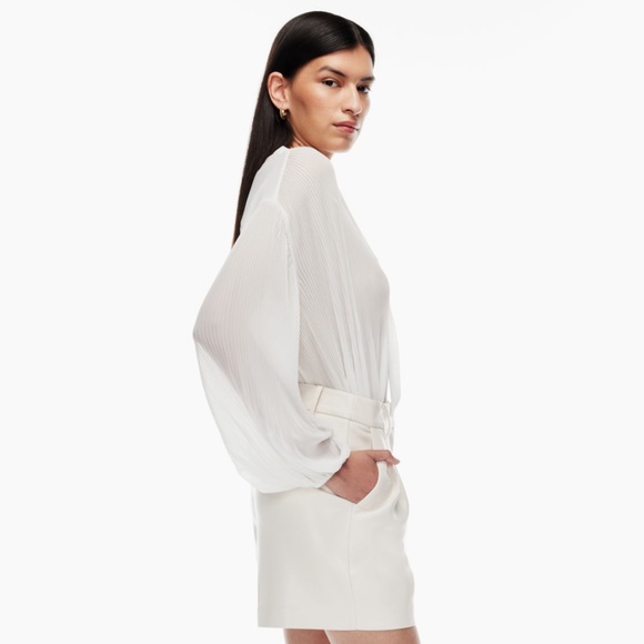 Aritzia Wilfred⎜BARBARA BLOUSE⎜LIGHT BIRCH - Picture 4 of 16